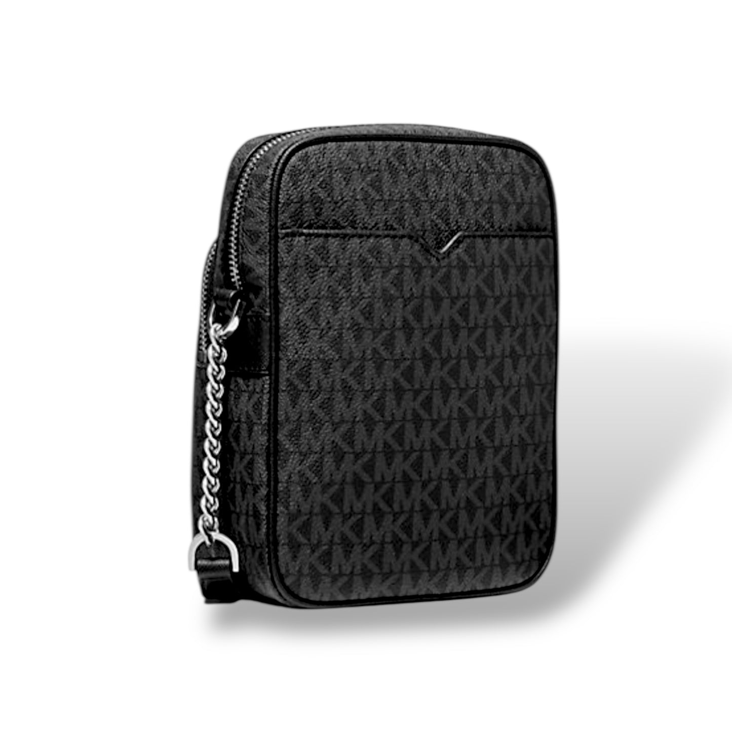 Michael Kors Jet Set Travel Medium Black Logo Crossbody Bag