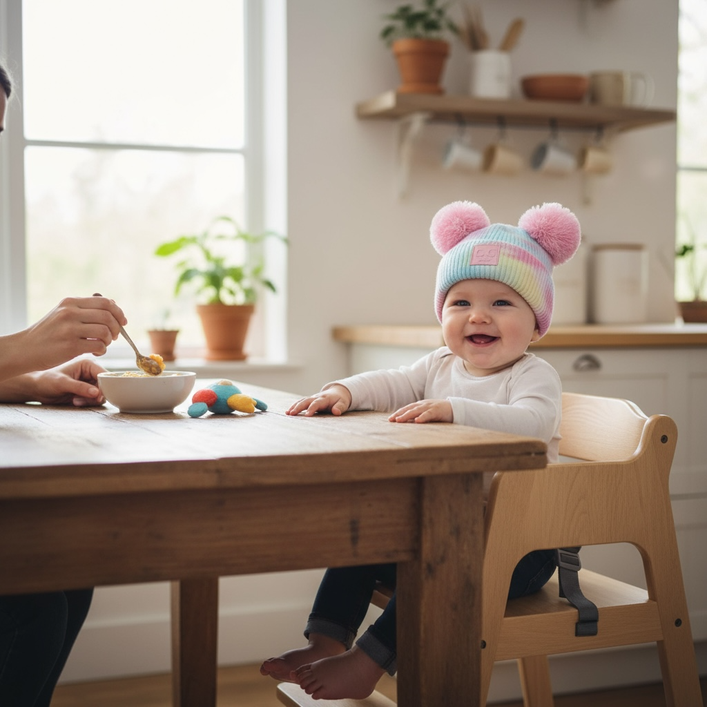 C.C Baby Pom Pom Cotton Candy Beanie