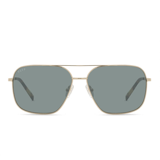 Diff Eyewear Jonas Gold G15 Polarized Sunglasses