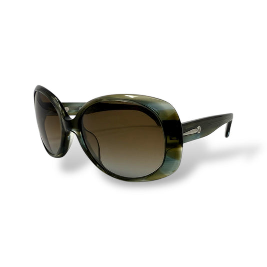 Calvin Klein CK4182S Green Marble Frame with Brown Lens Sunglasses