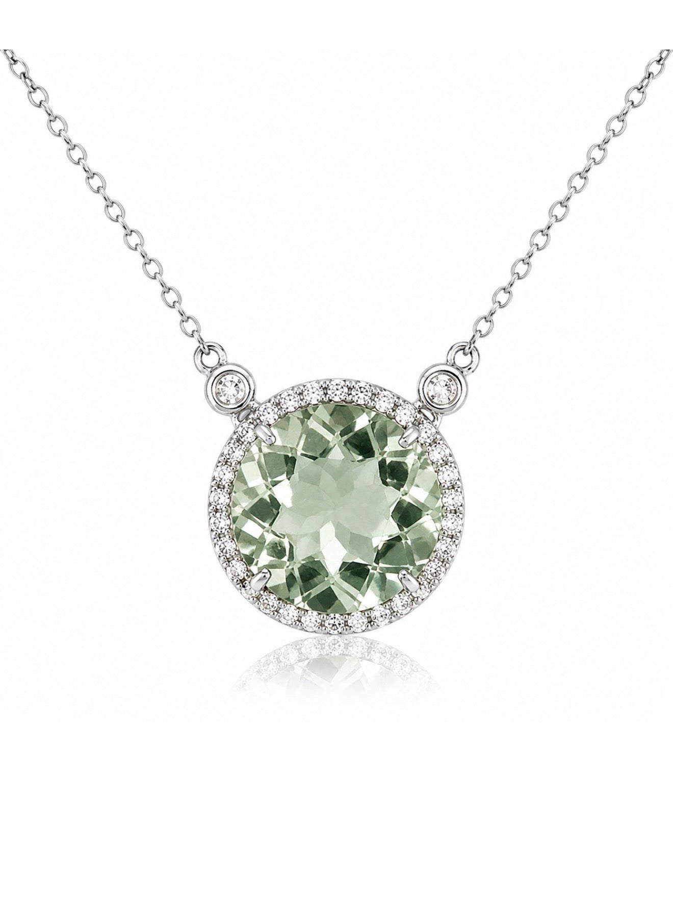 Signature Prasiolite and White Topaz Necklace