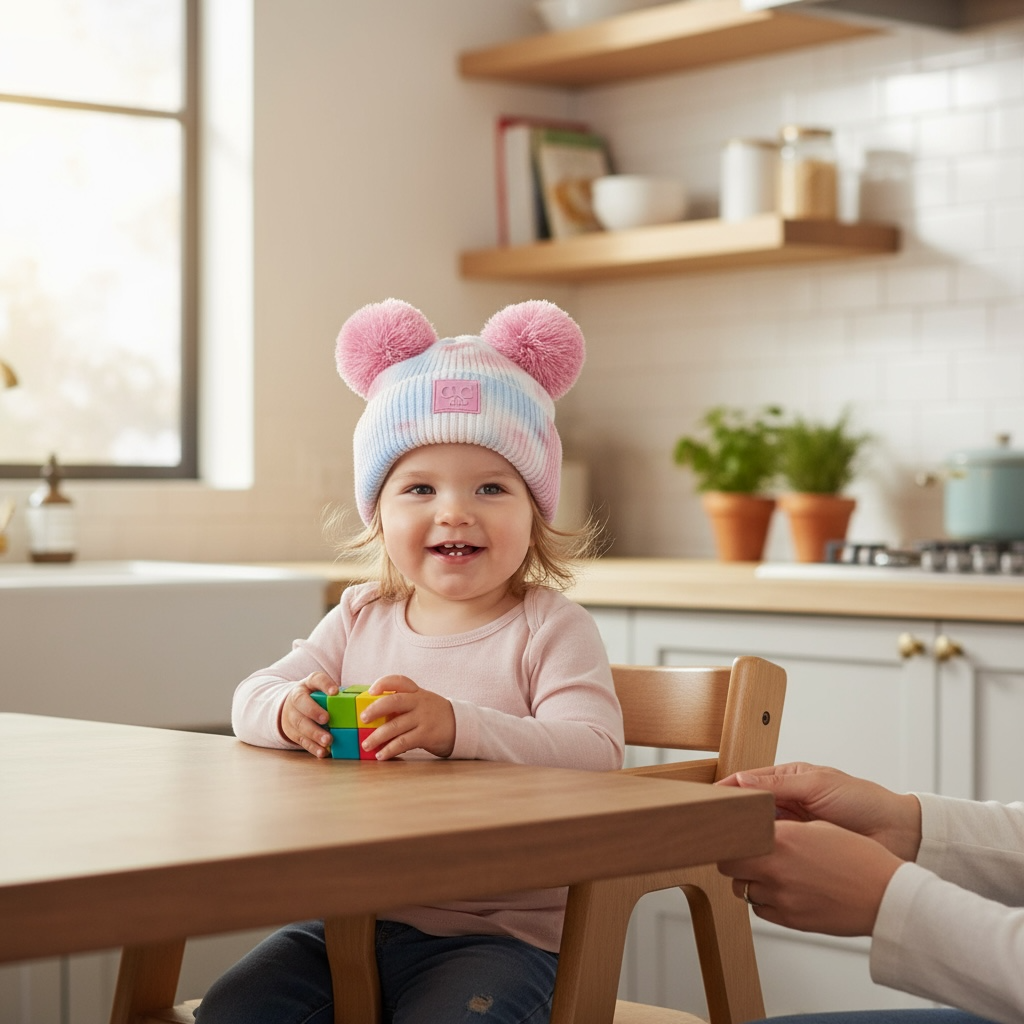 C.C Baby Pom Pom Tie Dye Beanie