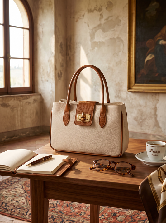 Torino Italian Leather Top Handle Satchel