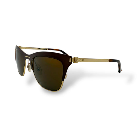 Calvin Klein CK8005S Brown and Gold Frame with Brown Lens Sunglasses
