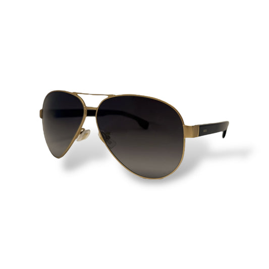 Hugo Boss Gold Aviator Frame with Brown Lens Sunglasses