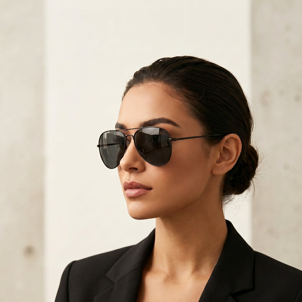 Aviator Sunglasses All Black