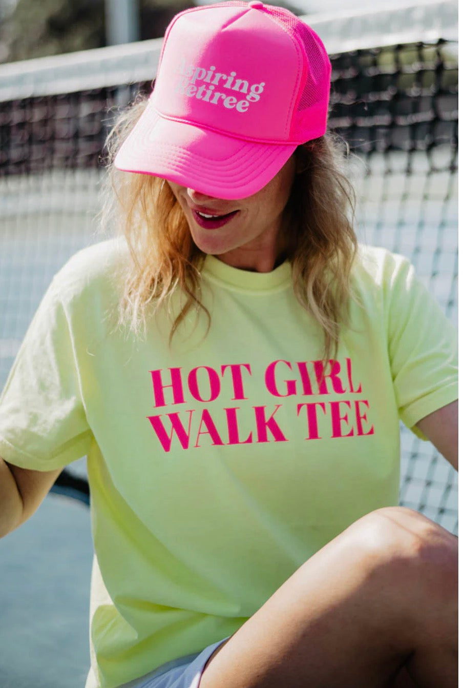 Aspiring Retiree Hot Pink Foam Mesh Hat