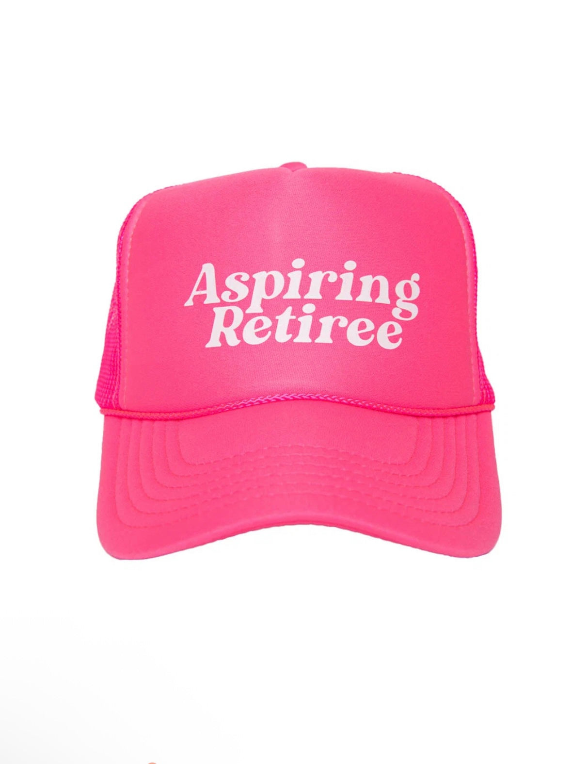 Aspiring Retiree Hot Pink Foam Mesh Hat
