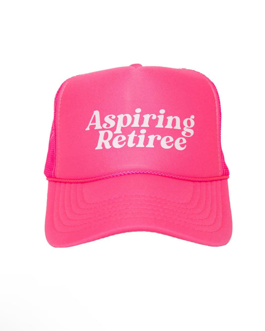 Aspiring Retiree Hot Pink Foam Mesh Hat