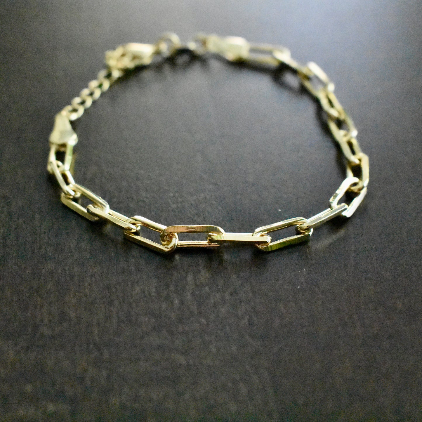 18K Gold Filled, Paperclip Bracelet
