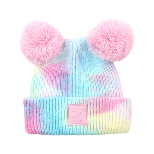 C.C Baby Pom Pom Cotton Candy Beanie