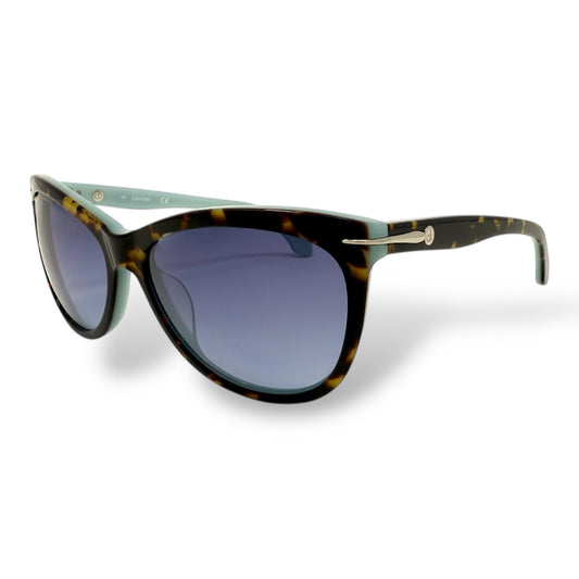 Calvin Klein CK4220S Brown Tortoise with Tiffany Blue Lining Sunglasses