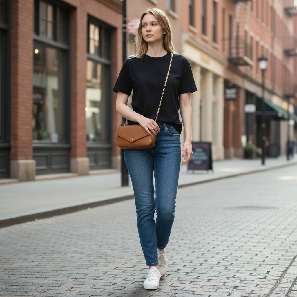 Women's Italian Leather Busta Classica Camel Handbag