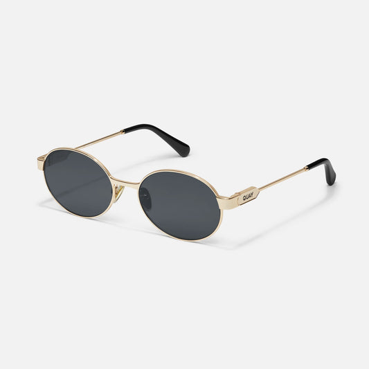 Quay - Anyways Gold Frame and Black Lens Sunglasses