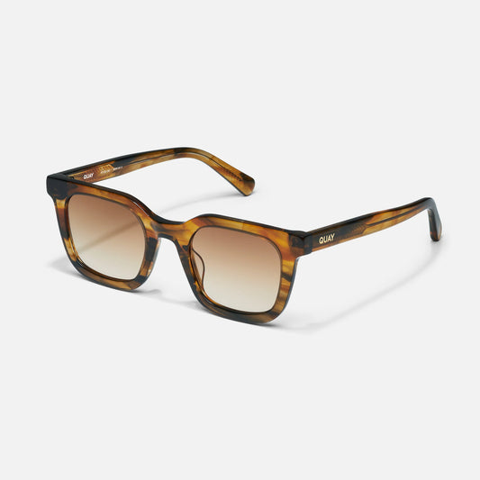 Quay - Game Over Coffee Swirl Frame Sepia Lens Sunglasses