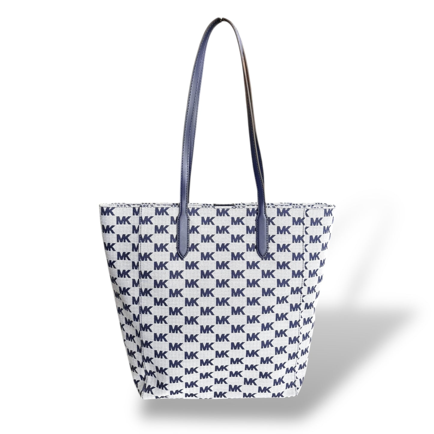 Michael Kors Vincent Large Logo Jacquard Tote W/Card Holder Attachment