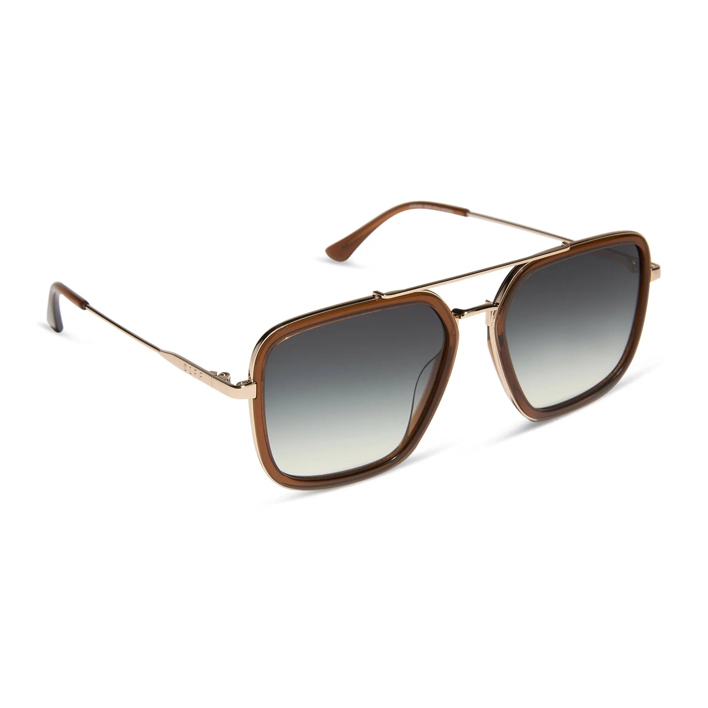 Jordan Whiskey Gold Grey Gradient Lens Sunglasses