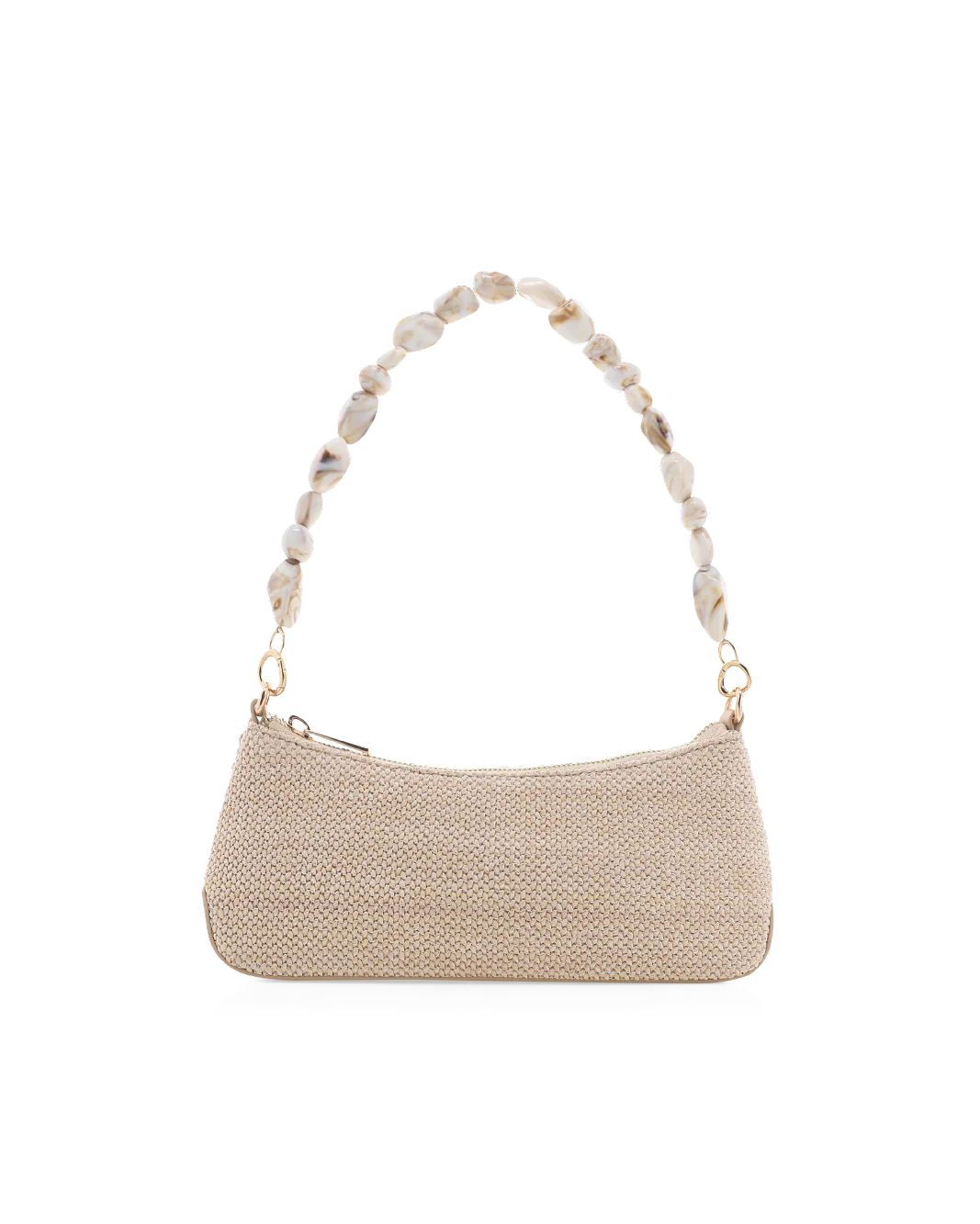 Billini Jamie Shoulder Bag in Natural Raffia Bone