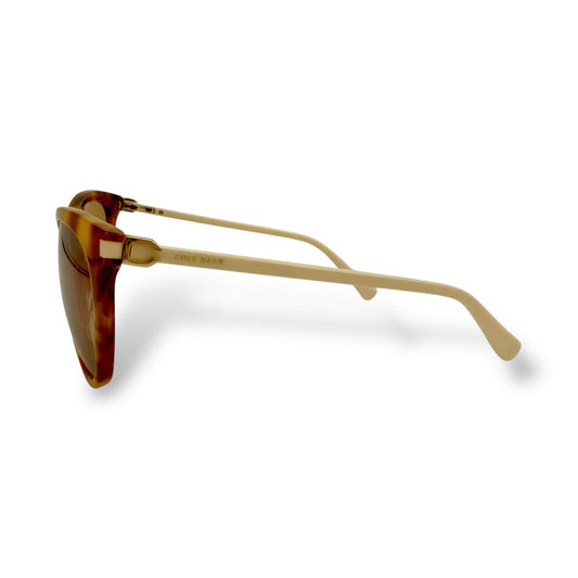 Cole Haan CH7069 Amber Tortoise Frame with Gold Lens Sunglasses
