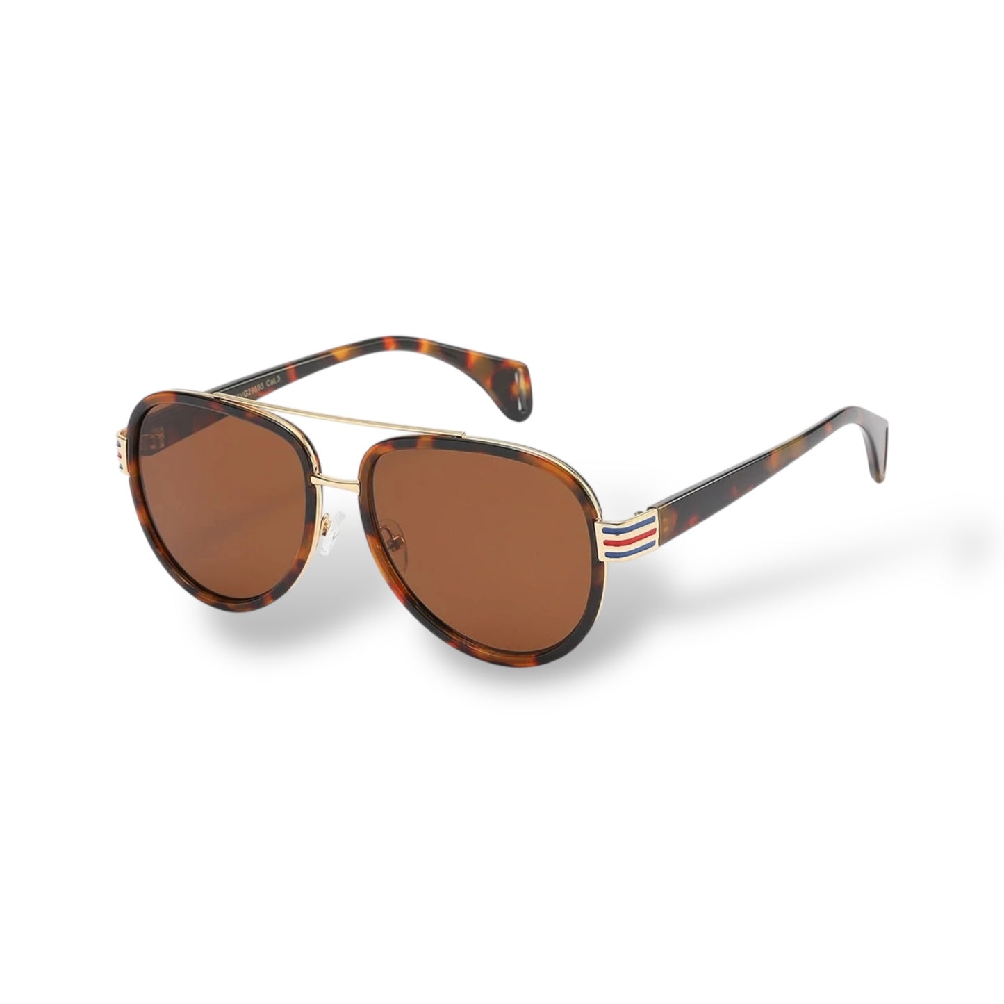 Sunglasses with tortoiseshell frame and brown lenses on a white background
Measurements: 55 mm - 20 mm - 136 mm
Style: VG29593
