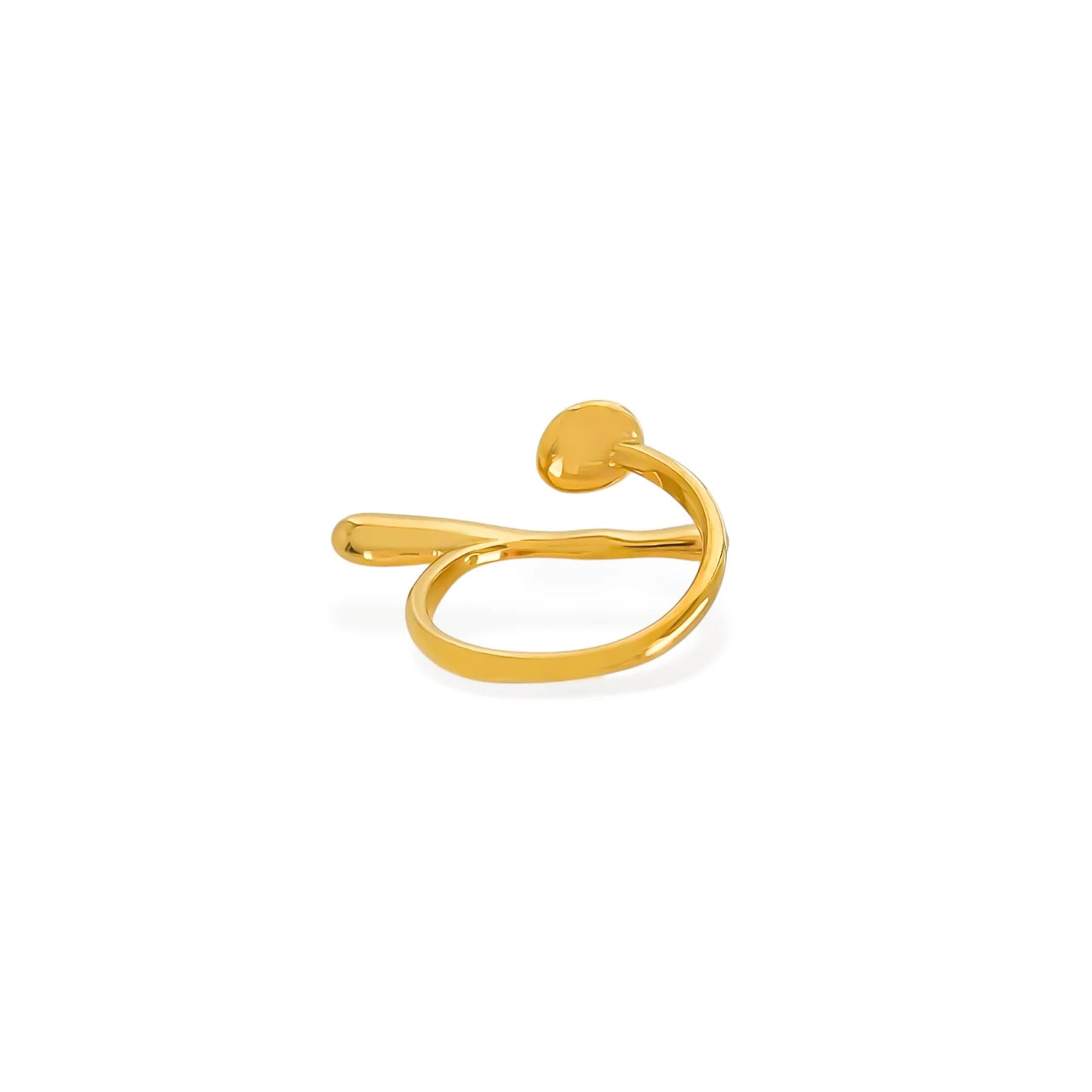Women's Minimalist Stainless Steel, Triple Gold Plated, Waterproof Ring