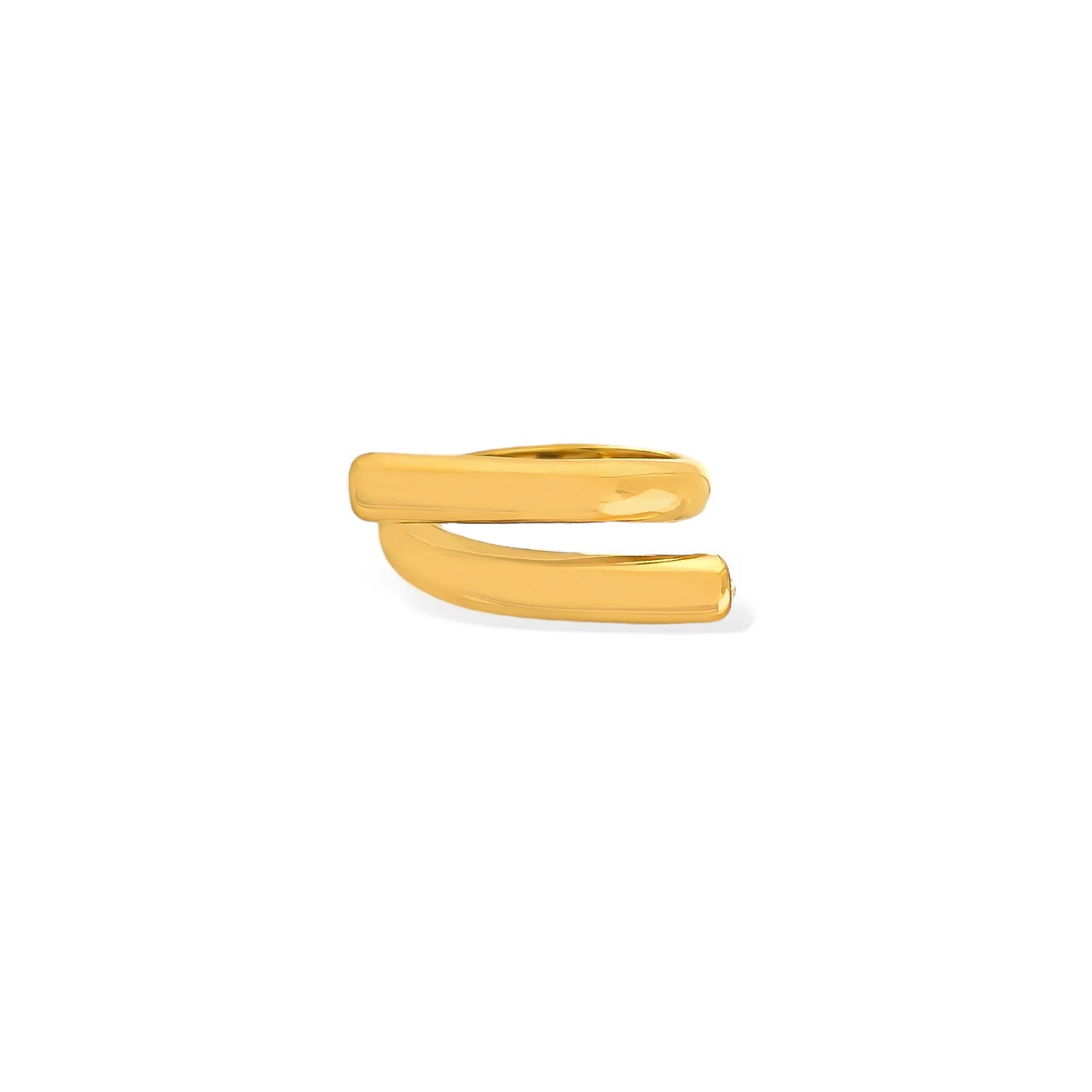 Gold ring on a white background