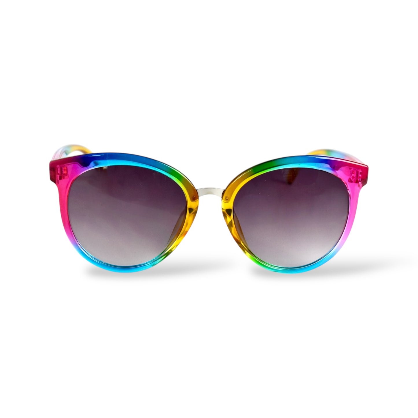 Girls Colorful Rainbow Round Sunglasses