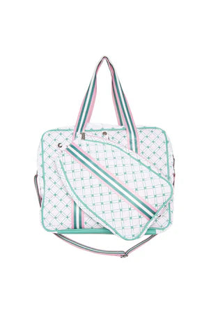 Katydid Light Pink and Green Pickleball Bag