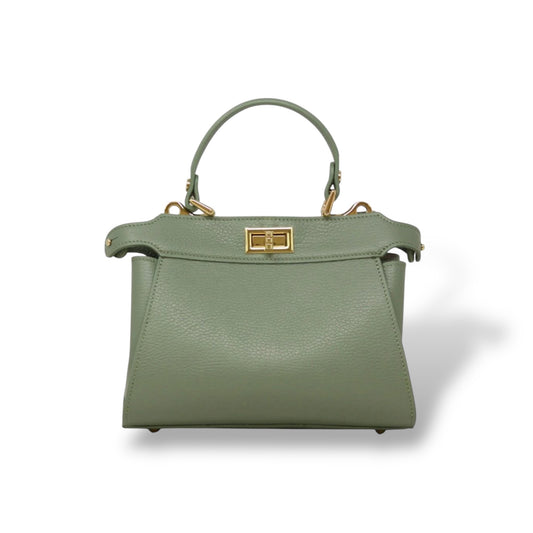 Elena Handbag Genuine Italian Leather Handle Bag - Assorted Colors