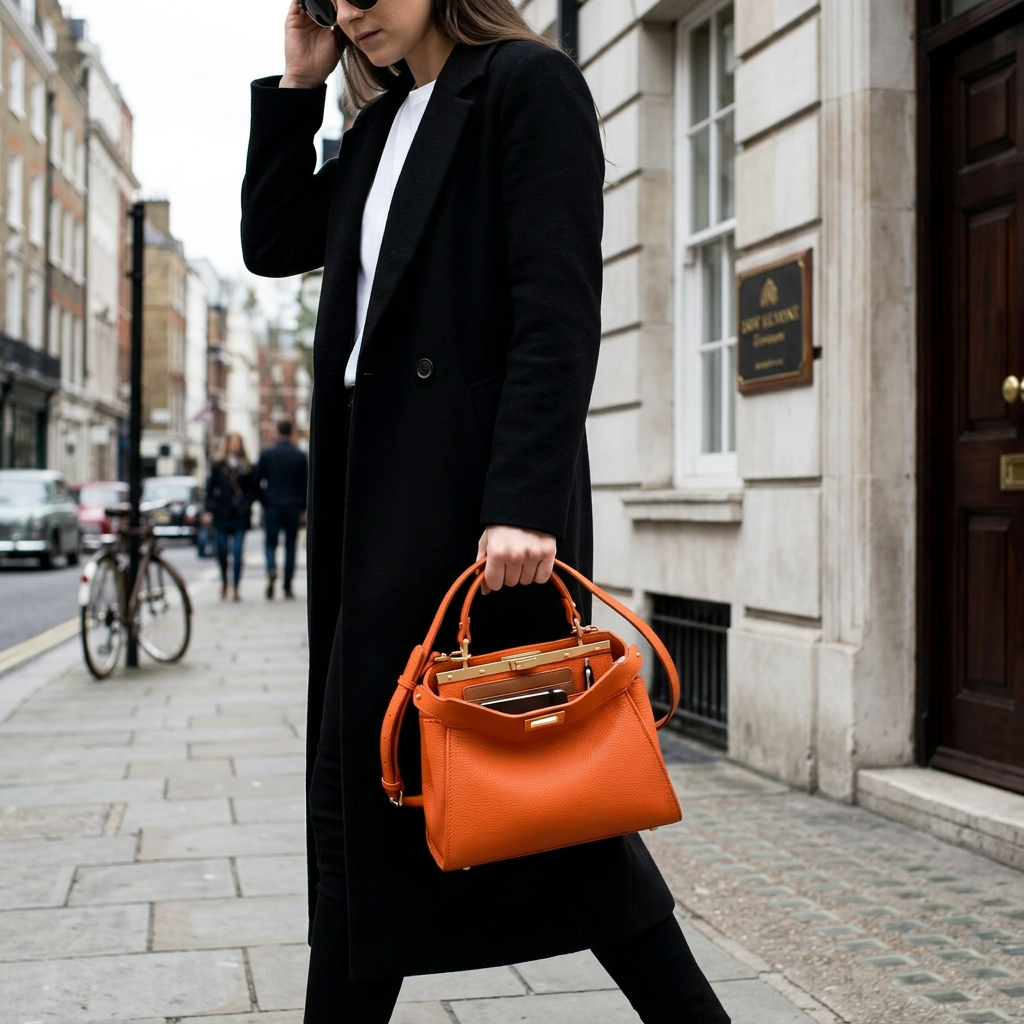 Elena Handbag Genuine Italian Leather Handle Bag - Assorted Colors