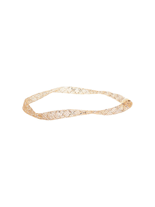 Discover our 14k Rose Gold Woven Mesh Bracelet with white rhodium accents. Features a 7" circumference and comfortable slip-on style.