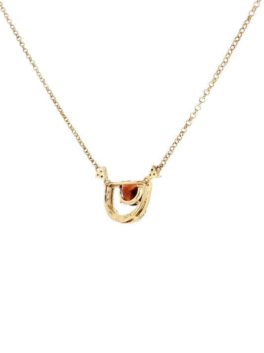 Pendulum Madeira Citrine Gold Necklace