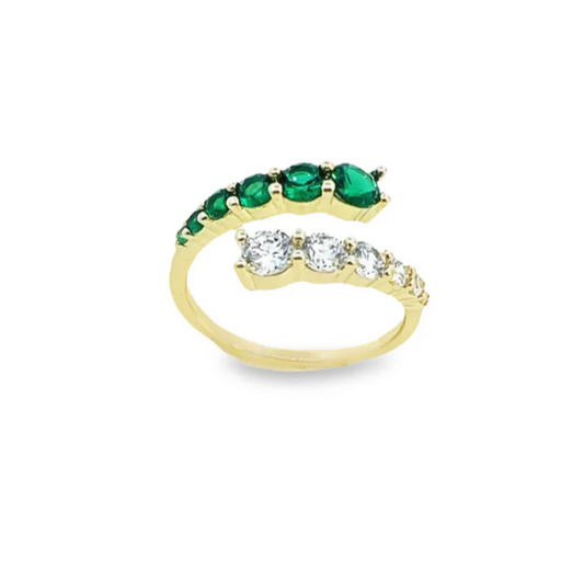 18K Gold Filled CZ Adjustable Ring