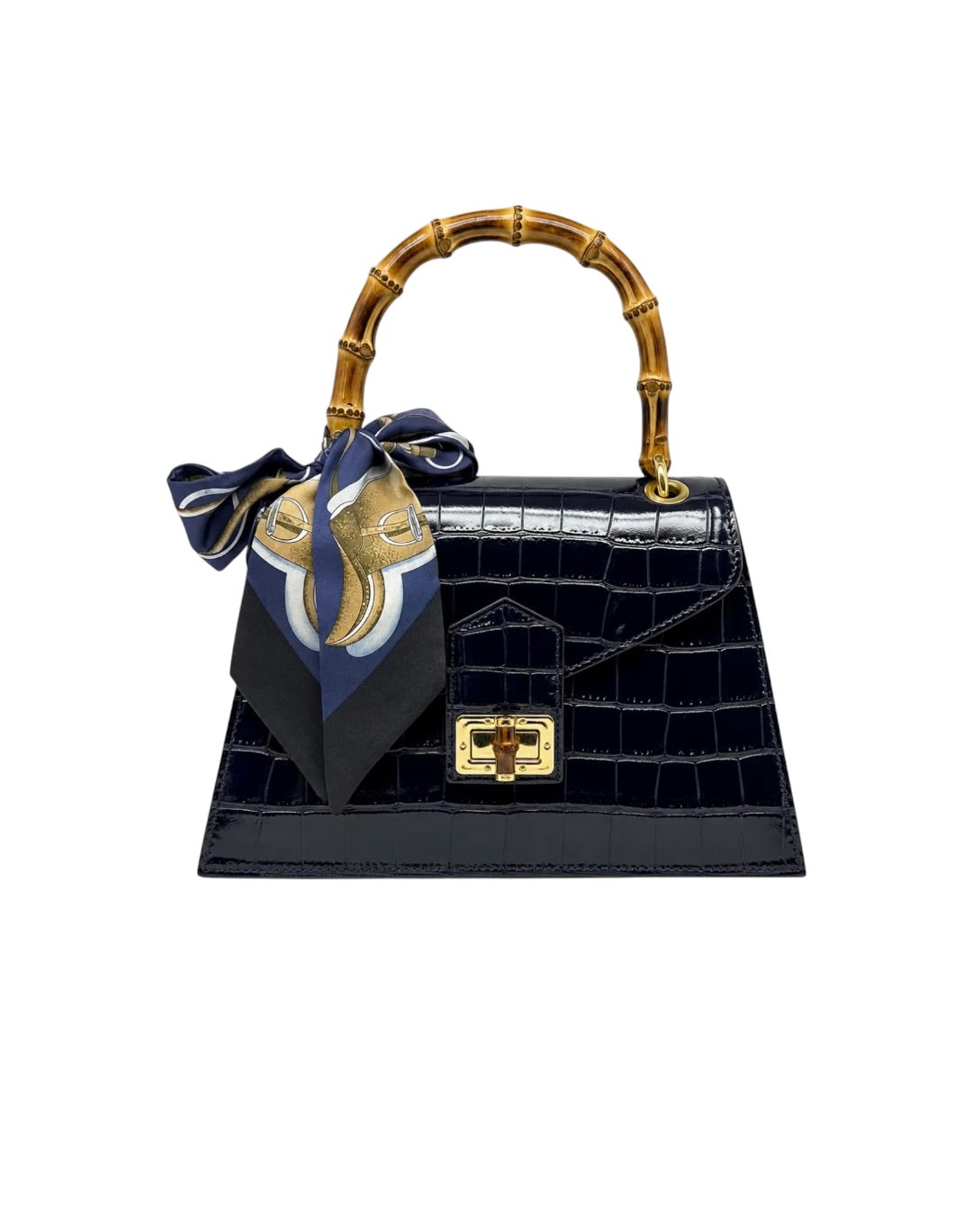 Serena Crocco Bamboo Handle Bag