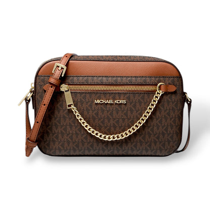 Michel Kors Jet Set Travel Large Zip Chain Crossbody Bag