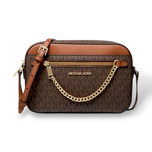 Michel Kors Jet Set Travel Large Zip Chain Crossbody Bag