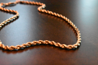 18K Gold Filled, Rope Chain Necklace