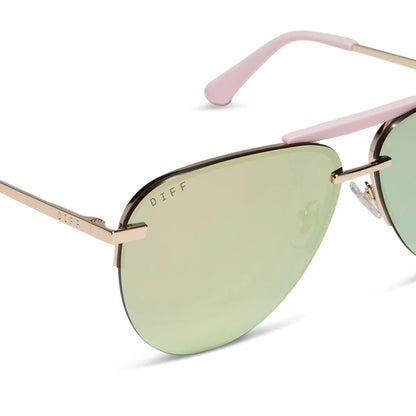 Tahoe Gold Powder Pink Taupe Mirror Sunglasses