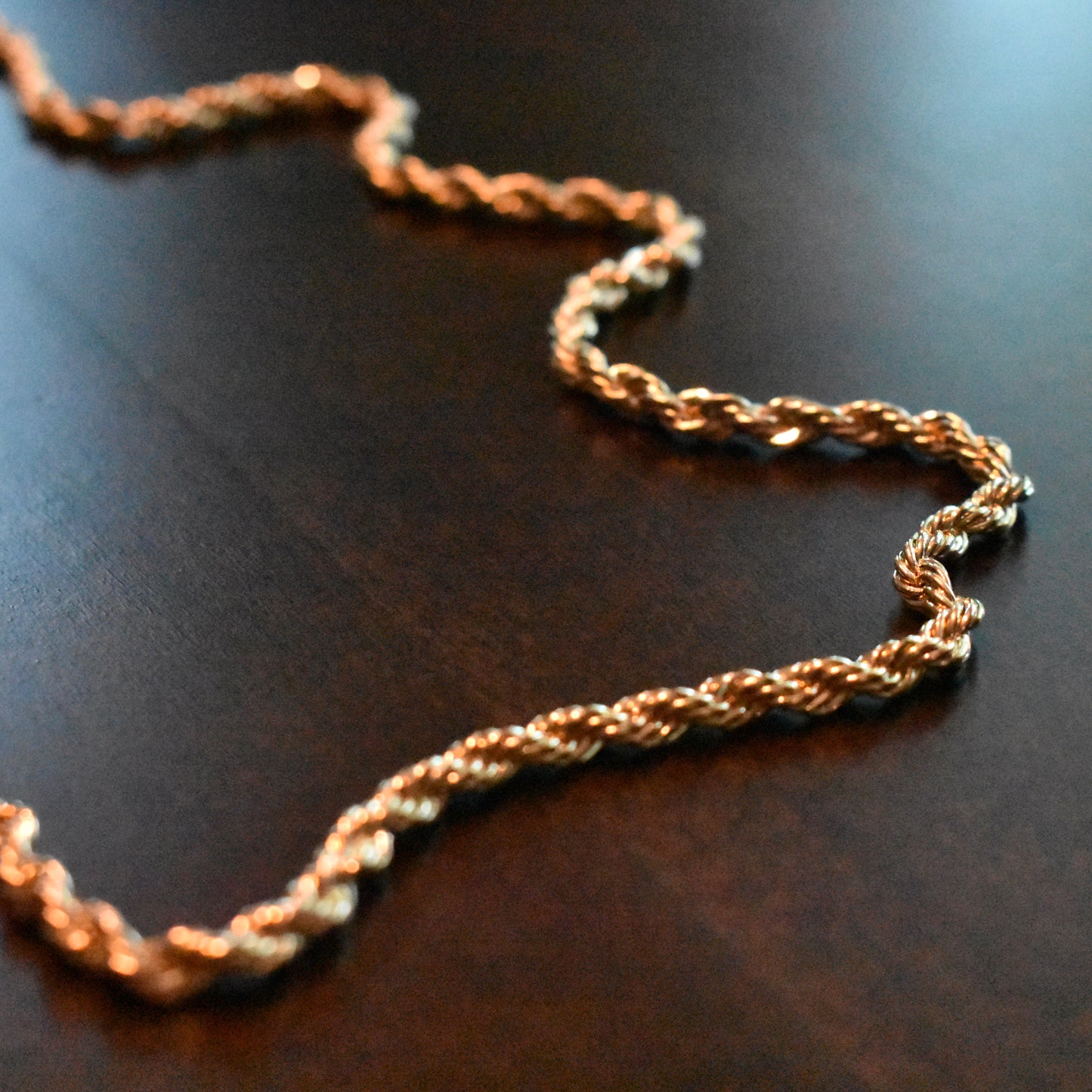 18K Gold Filled, Rope Chain Necklace