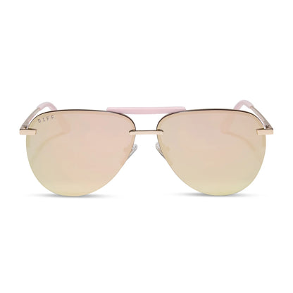 Tahoe Gold Powder Pink Taupe Mirror Sunglasses
