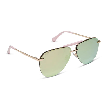 Tahoe Gold Powder Pink Taupe Mirror Sunglasses