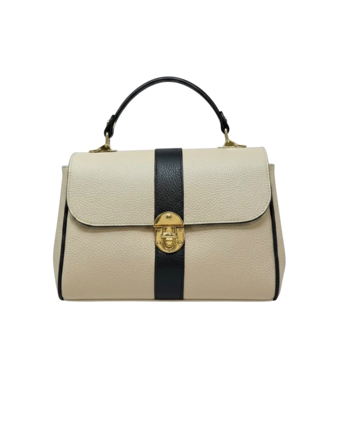 Linea Stripe Italian Leather Top Handle Crossbody Bag