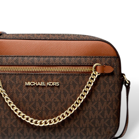 Michel Kors Jet Set Travel Large Zip Chain Crossbody Bag