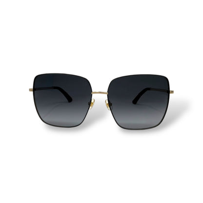 Kate Spade - Fenton Sunglasses gold frame with black gradient lens front view