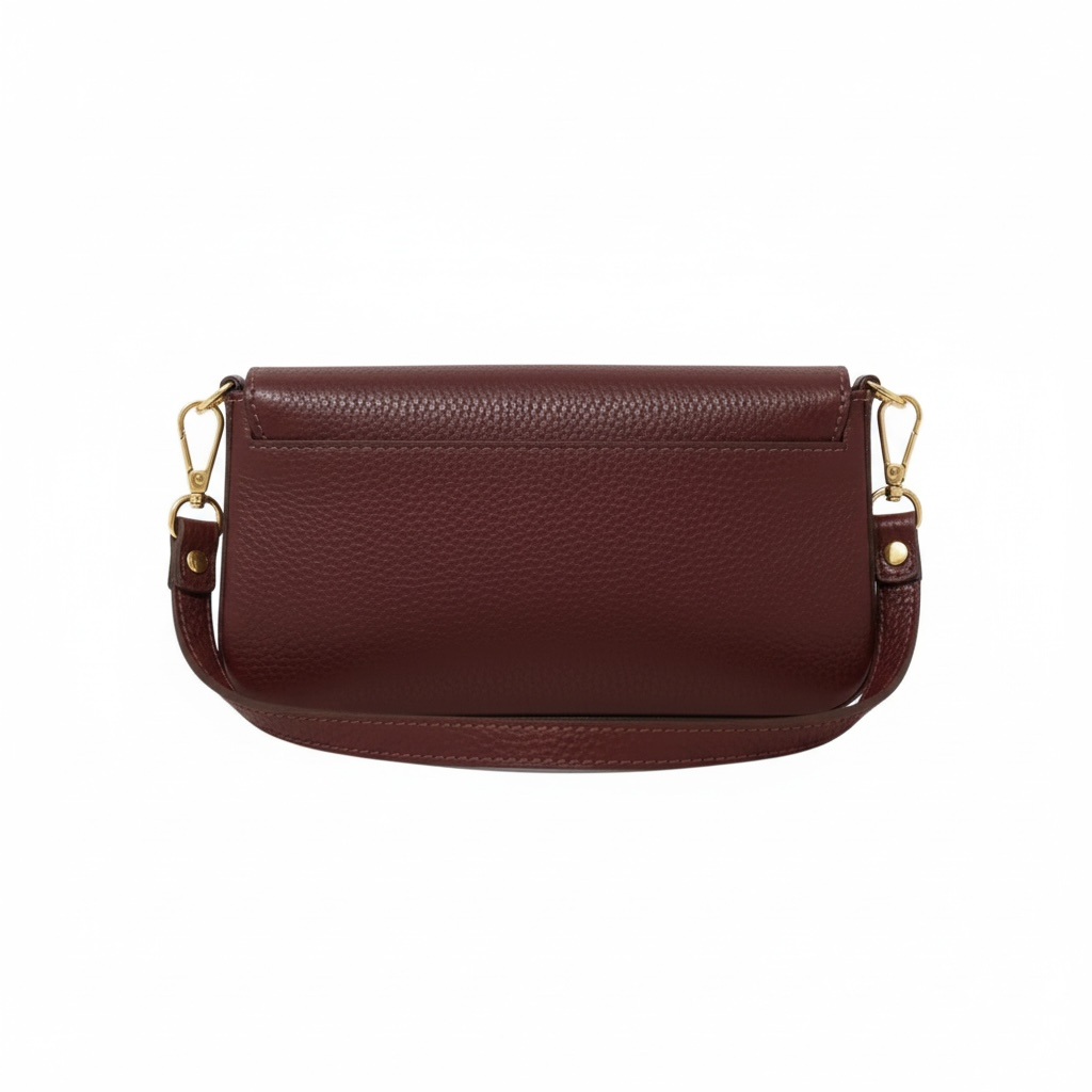 Women's Italian Leather Busta Classica Burgundy Handbag