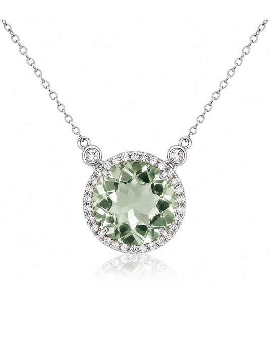 Signature Prasiolite and White Topaz Necklace