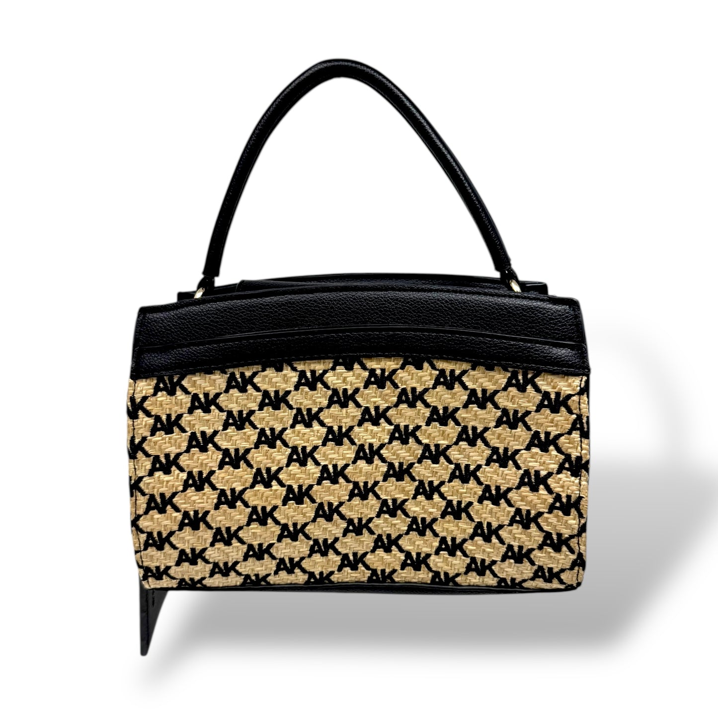 Anne Klein Logo Straw Satchel w/ Card Case