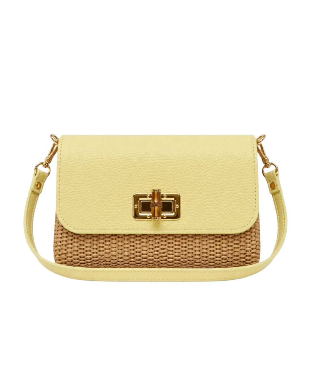 Lucia Bamboo Genuine Italian Leather Handbag