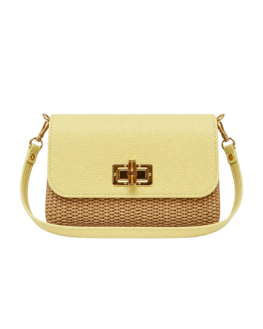 Lucia Bamboo Genuine Italian Leather Handbag