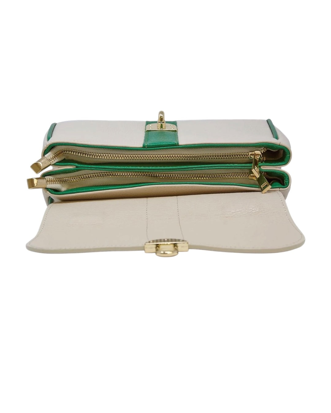 Linea Stripe Italian Leather Top Handle Crossbody Bag